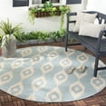 thumbnail image 2 of SAFAVIEH Beach House Garret Southwestern Indoor/Outdoor Area Rug Cream/Aqua, 3' x 5', 2 of 10