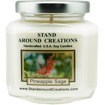 Pineapple Sake - PINEAPPLE / SAGE HEX 6-OZ. ALL NATURAL SOY CANDLE