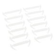 thumbnail image 1 of lionlar 12 Pcs/ensemble Lacets Unisexes Élastiques en Silicone Blancs, 1 of 8