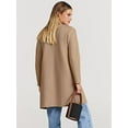 thumbnail image 4 of ANRABESS Cardigan en Tricot à devant Ouvert pour Femmes, Manches Longues, Col à Revers, Décontracté, Uni, Élégant, Veste Chandail, 4 of 9