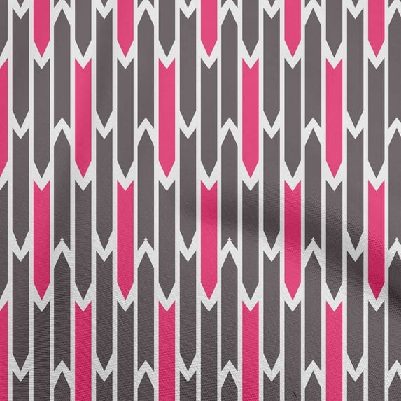 oneOone Viscose Chiffon Pink Fabric Geometric Sewing Fabric By The Yard Printed Diy Clothing Sewing Supplies 42 Inch Wide