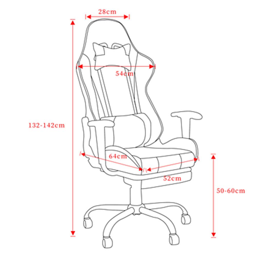 Ktaxon Gaming Chair Ergonomic High-Back Racing Chair Pu Leather Bucket Seat,Computer Swivel Office Chair Headrest and Lumbar Support - image 4 of 16
