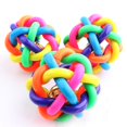 thumbnail image 2 of 4CM Pet Funny Toys with Bell Rubber Colorful Small Size Pets Chewing Ball for Ouoor, 2 of 5