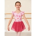thumbnail image 2 of Aideaone Ballet Leotard for Girls Toddler Dance Dress Outfit with Skirt Ruffle Sleeve 3-8Y, 2 of 7