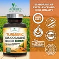 thumbnail image 6 of Turmeric Curcumin Supplement 2000mg - 95% Curcuminoids with Glucosamine, Ginger & MSM, BioPerine Black Pepper for Best Absorption, Nature's Vegan Joint Support, Non-GMO, Bottled in USA - 120 Capsules, 6 of 11