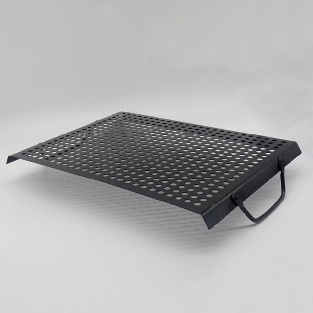 Luxshiny Grill Pan Rectangular Antiadherente Para Barbacoa En Casa Color Negro Portátil Y Resistente