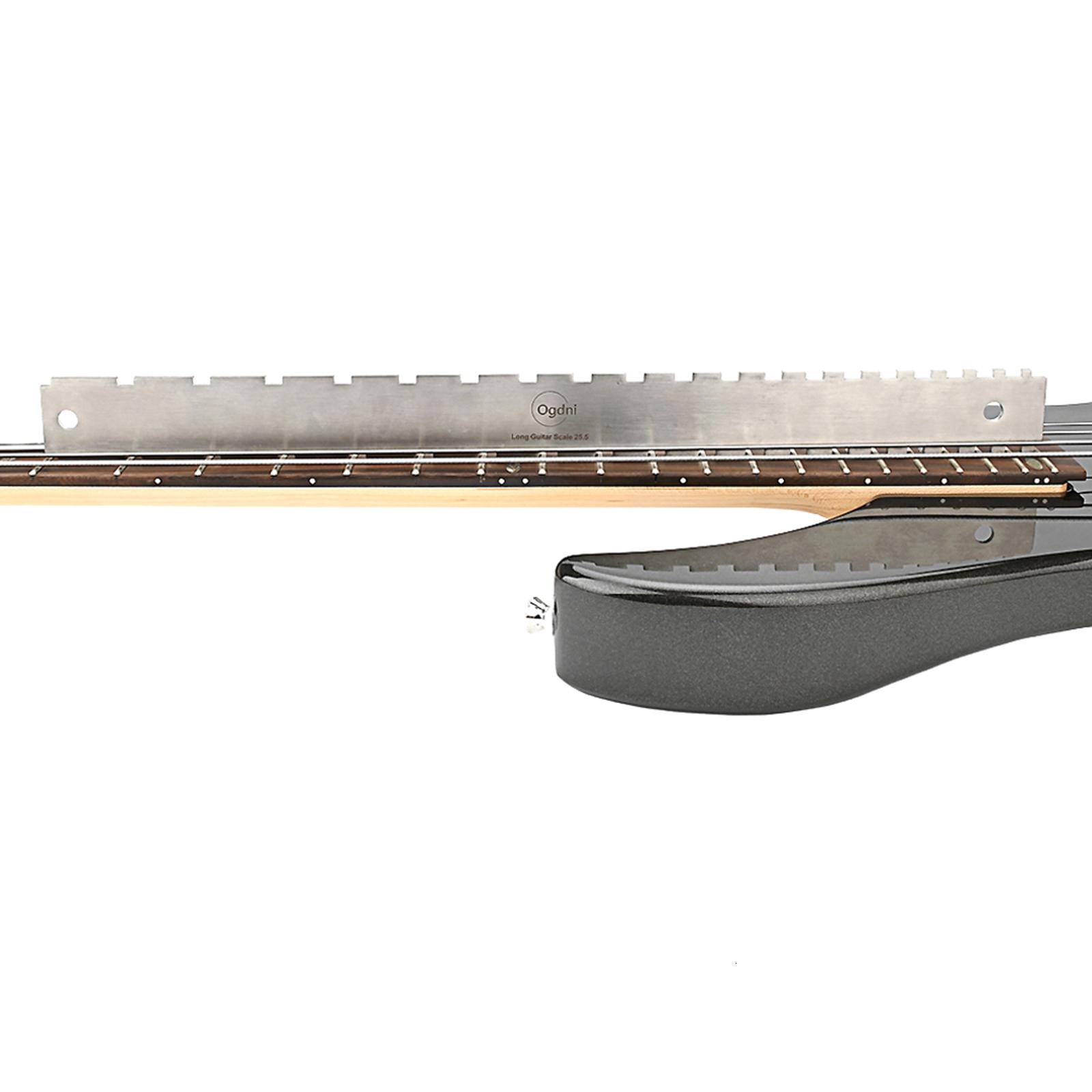 Yihuala Guitar Notched Straight Luthiers Tool String Action Ruler Guitar Notched Straight String Height Gauge