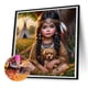 thumbnail image 3 of 5D DIY Con Taladro Niña India Del Arte Artesanal 30x30cm, 3 of 7
