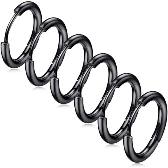 Hypoallergenic Titanium Steel Loop Earrings Set For Men Women Huggie Hoop Cartilage Piercing 18G[Z5992]