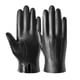 thumbnail image 1 of Guantes de cuero para los hombres de conducción de invierno Guantes de cuero de pantalla táctil de lana forro polar Guantes de piel de oveja de regalo, 1 of 2