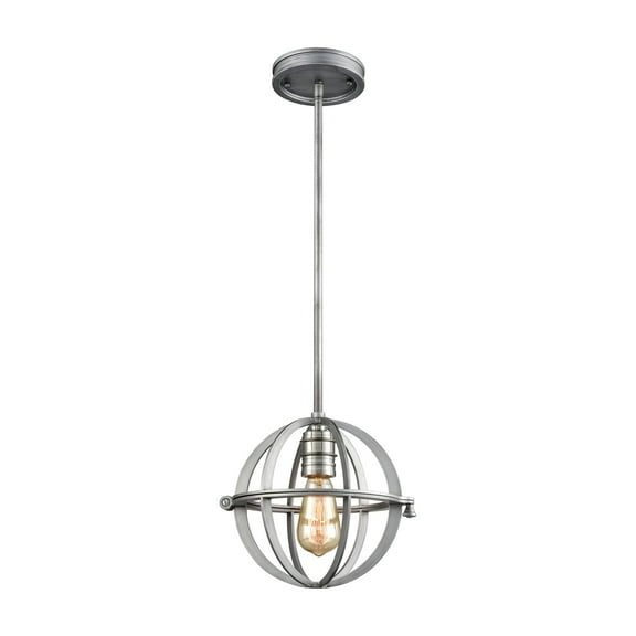 Elk Home 10-Inch Wide Aubridge Pendant, Transitional, Weathered Zinc