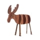 thumbnail image 3 of Ounissouiy Ciervo Forma Ornamento Fawn Animal Decoración Accesorios Kits de decoración para fiestas café profundo 10*9.5 cm Ounissouiy HA0624-04B, 3 of 6