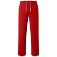 thumbnail image 4 of CPNG Boys Daily Fashion Cargo Pants Elastic High Waist Straight Leg Multi-Pocket Cargo Sweatpants Casual Jogger(Red,10-11 Years), 4 of 6