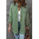 thumbnail image 2 of ABPHQTO Chaqueta camisera de mujer verde con botones y manga larga con bolsillos, 2 of 5