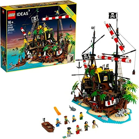 LEGO Ideas Pirates of Barracuda Bay 21322 Pirate Shipwreck Model Building Kit for Play and Display Pirate Toy (2 545...