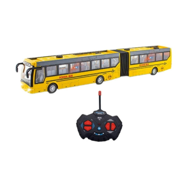 Autobús escolar a control remoto, autobús escolar RC 1/32, camión electrónico, regalos de cumpleaños amarillo largo