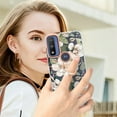 thumbnail image 5 of Compatible for Motorola Moto G Pure/Moto G Power 2022 Case with Ring Kickstand Holder Clear Floral Pattern Hybrid PC TPU Shockproof Protective Phone Case Cover for Women Girls, White Flower, 5 of 5