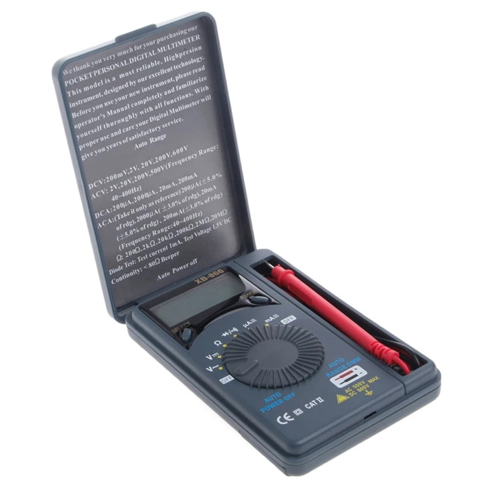 Xb866 Auto Range Lcd Voltmeter Tester Tool Ac/Dc Pocket Digital Multimeter
