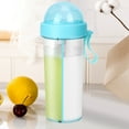 thumbnail image 1 of Botella De Doble Uso, Botella Para Beber A Prueba De Fugas, 2 Pajitas, 600 Ml, Portátil Para Compras, Viajes, Actividades Al Aire Libre, 1 of 7