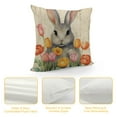 thumbnail image 4 of Heduofu Easter Throw Pillow Covers Spring Easter Pillow Covers Easter Bunny Eggs Hunt Truck Cushion Covers Pillow Cases for Home Outdoor Sofa Couch Decoration White, 4 of 5