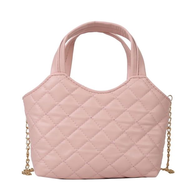 Bolsa De Hombro Bolso cruzado para mujer, bolso acolchado a la moda, bolso rombal para mujer (rosa) Ehuebsd Para Estrenar