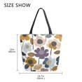thumbnail image 5 of FORMRS Womens Canvas Tote Bag with Zipper Inner Pocket Shoulder Handbag, Colorful Floral, 5 of 7