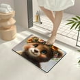 thumbnail image 4 of ZFLMY Teddy Bear Flower Crown Furry Art Bath Mat Quick Drying 24x16in, 4 of 5