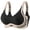 Black, variant on Front Closure Bras for Women V-Neck Strappy Sports Bra Full Coverage Tshirt Everyday Bras Black, Size M