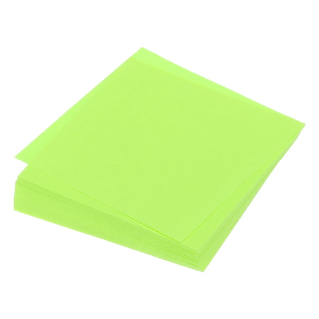 Uxcell Origami Paper Double Sided for Art Craft Project Beginner 100 Sheets Fluorescent Green 5.5x5.5 inch