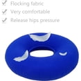 thumbnail image 4 of 1 Pack Inflatable Donut Cushion Seat,Portable Anti Bedsore Cushion,Round Wheelchairs Seat Cushion,Hemorrhoid Seat Pillow with Air Pump,for Tailbone Sciatica Pain Relief (15" Dark Blue), 4 of 7