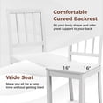 thumbnail image 6 of Giantex Dining Chair Set of 2, Kitchen Side Chairs w/Slatted Backrest, Armless Dinette Chairs, White, 6 of 9