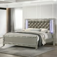 thumbnail image 6 of New Classic Furniture Radiance Solid Wood Queen Bed in Platinum Silver, 6 of 7