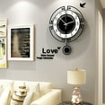thumbnail image 4 of Wall Clock for Living Room Decor, Decorative Modern Wall Clocks with Pendulum, 4 of 9