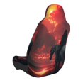 thumbnail image 2 of Wukai Lone Rider Under Red Sky Full Set Car Seat Covers with Soft Padding Universal Auto Front Seats Protector and Cushion Mat, 2 of 5