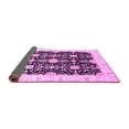 thumbnail image 2 of Ahgly Company Indoor Square Oriental Purple Traditional Area Rugs, 7' Square, 2 of 4
