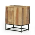 thumbnail image 3 of Markson Handcrafted Boho Wooden Nightstand, Natural and Black, 3 of 13