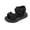Black, variant on Toddler Boys Sandals,Sandals for Boys,Kids Shoes Toddler Boy Solid Color Fabric Open Toe Sandals Soft Sole First Beach Summer Shoes