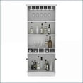 thumbnail image 7 of Bar Cabinets 70-Inch High 10-Glass with 5 Cubbies & 3 Shelves | Laminated Particle Board | Modern, 7 of 7
