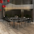 thumbnail image 2 of LeisureMod Melrose Modern Wood Counter Stool With Chrome Frame Set of 4, 2 of 9
