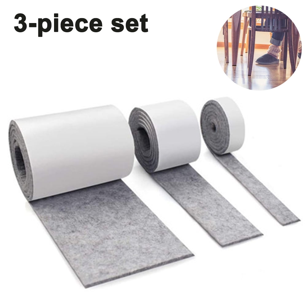 Cuttable Self Adhesive Felt Tape Furniture Felt Strips Roll Anti-Skid  Scratch Furniture Pads Floor Protectors 