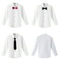 thumbnail image 3 of YTDSCS Boys Cotton Dress Shirts for Baby Kids Long Sleeve Formal Uniform Shirts Youth Spring Autumn Perform Dress Shirts with Bowtie White Cardigan Tops for 3-16 Years, 3 of 7