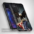 thumbnail image 3 of Cass Creations Case Compatible for Motorola Moto Edge 2022, Hybrid Shockproof Bumper Protective Phone Cover - American Bald Eagle Flying with Flag, 3 of 5