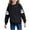 #001-Black, variant on Favoffer Girls' Long Sleeve Coat with Pocket Jackets Solid Color Hooded Sweatshirt for Fall Winter Casual Home Play kid Teen 5-14Y