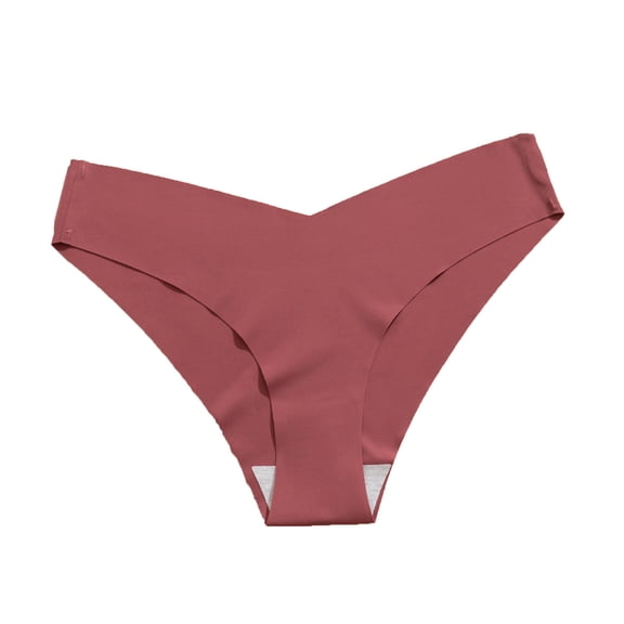 Posijego Women's Seamless Underwear Bikini Panties V Waist No Show Briefs Breathable Sports Yoga Panty Ladies