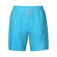 thumbnail image 4 of Lsque Mens Swim Trunks Sky Blue Glitter Pattern - Bathing Suit Compression Liner - Beach Swim Shorts Swimwear - (S-3XL) - Stretch Quick Dry -Large, 4 of 9
