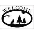 thumbnail image 1 of Village Wrought Iron WEL-145-L Large Timber Wolf Welcom Sign, 1 of 2