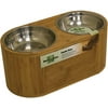 Just The Right Height Bamboo Bistro Double Feeder