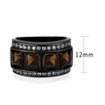 thumbnail image 4 of Womens Light Black Ring Anillo Para Mujer Stainless Steel Ring in Brown Celia, 4 of 5