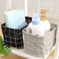 thumbnail image 1 of SHAR Cloth Picture Frame Storage Baskets - Set of 2, Black + White, 20 X 14 X 16cm, 1 of 5