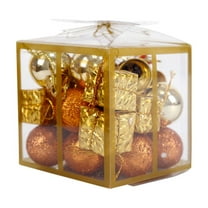 christmas decorations New mini Christmas multi-pack gift box with colorful bell cones, Christmas tree pendants and Christmas decorations